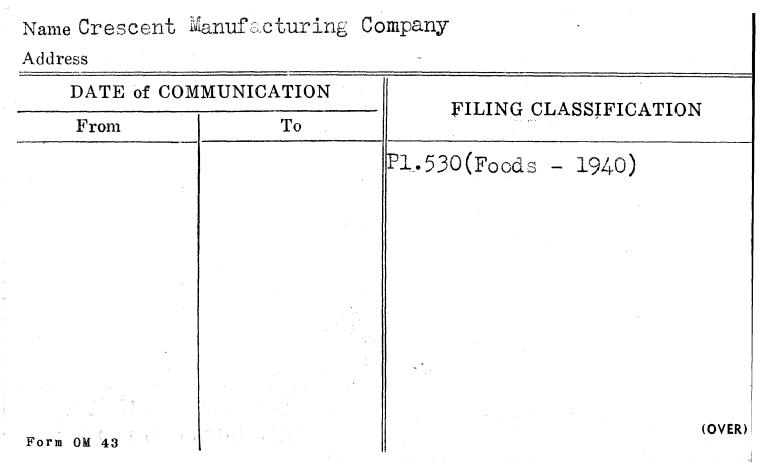 Crescent Manufacturing Company