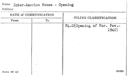 Inter-America House - Opening