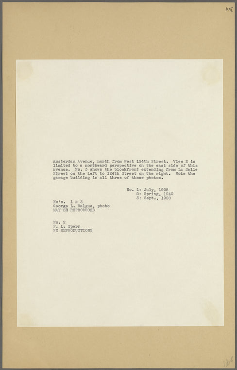 Manhattan: Amsterdam Avenue - 124th Street (West)