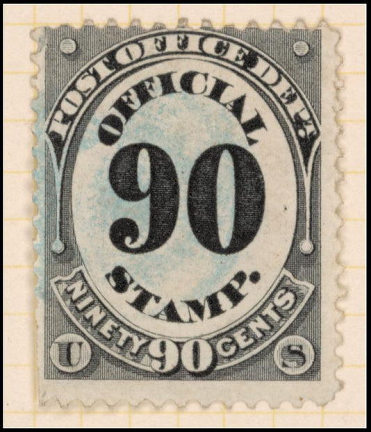 90c black post office department official single