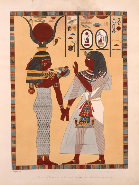 From the tomb of the kings at Thebes, discovered by G. Belzoni.