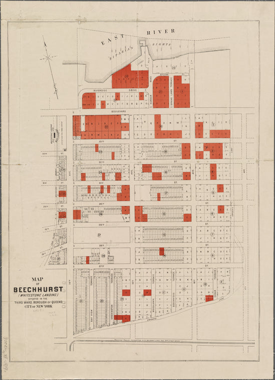 Map of Beechhurst (Whitestone Landing)situated in the third ward, Borough of Queens, City of New York.