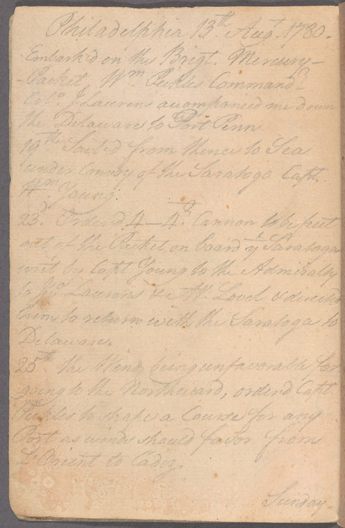 Henry Laurens diary