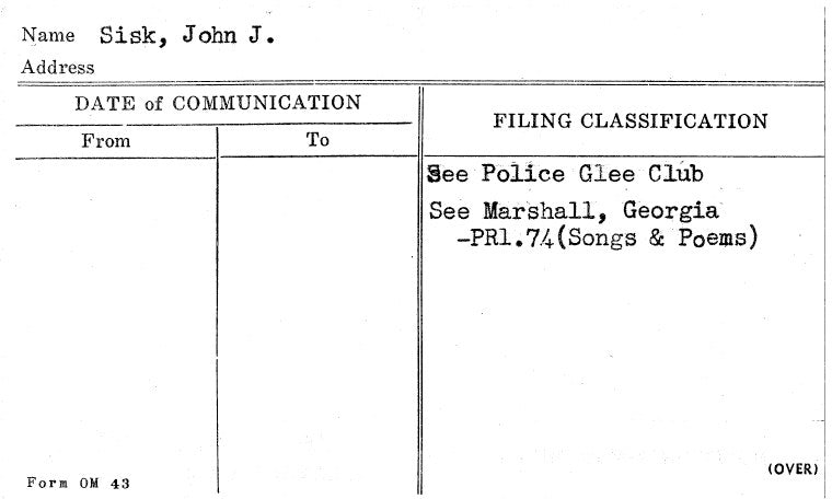 Sisk, John J.