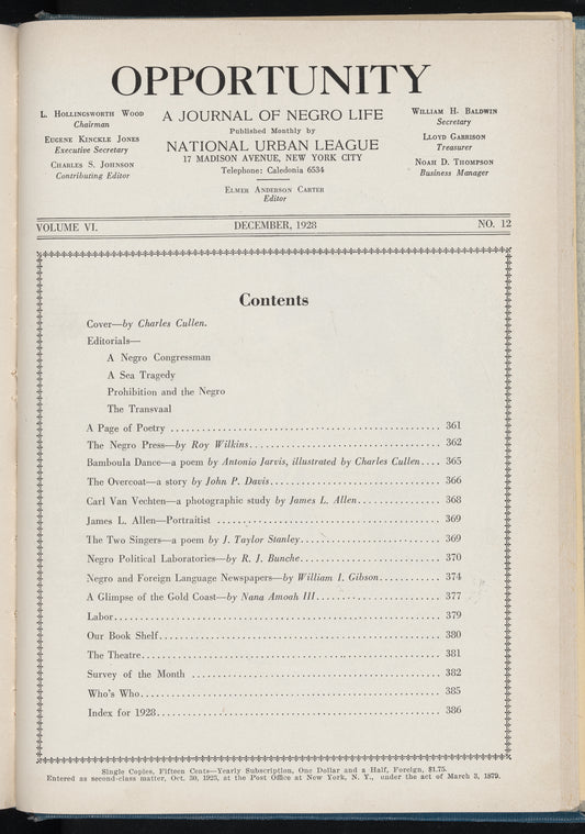 Opportunity: journal of Negro life