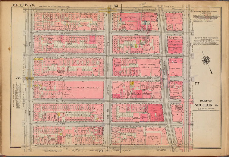 Plate 76: [Bounded by W. 53rd Street, Seventh Avenue, W. 47th Street and Ninth Avenue]