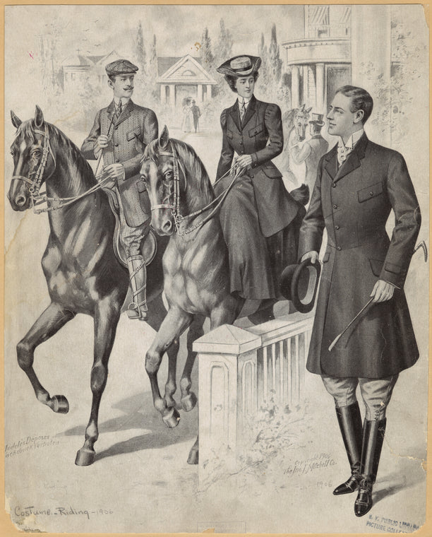 Men and woman in riding attire
