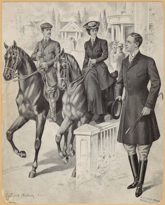 Men and woman in riding attire