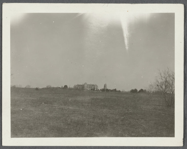 View of Shinnecock Golf Club house and windmill. North side of Shinnecock Road. Shinnecock Hills, Southampton