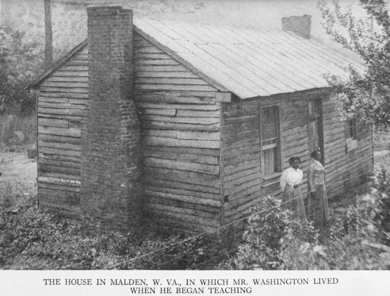 The house in Malden, W. Va., in which Mr. Washington lived when he began teaching.