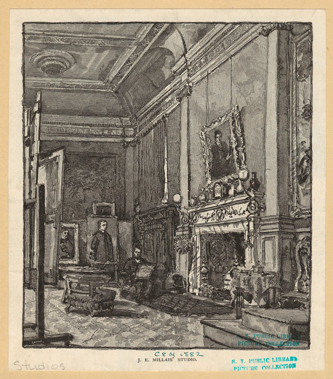 J.E. Millais' studio