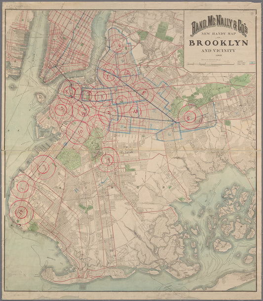 Rand, McNally & Co.'s new handy map of Brooklyn and vicinity