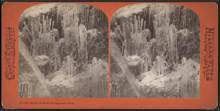 Ice grotto in front of American Falls.
