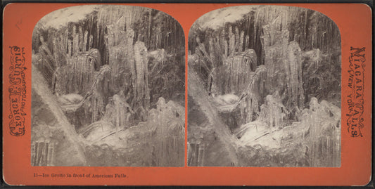 Ice grotto in front of American Falls.