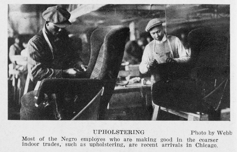 Upholstering.