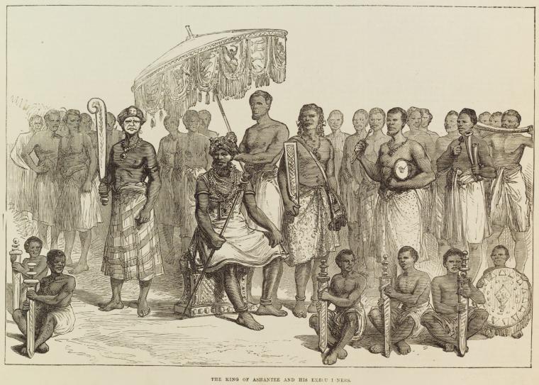 The King of Ashantee and his executioners