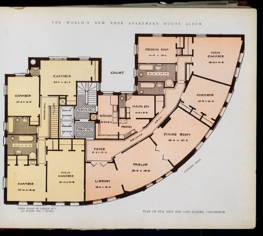 Plan of  8th, 10th and 12th floors, Colosseum.