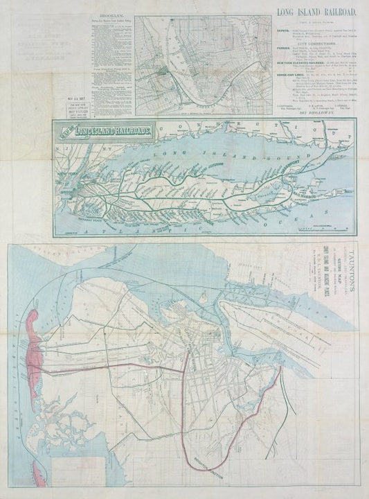 Taunton's pocket edition of the merchant's and shipper's guide map to the port of New York