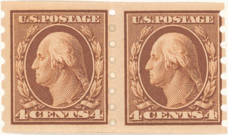 4c orange brown Washington pair