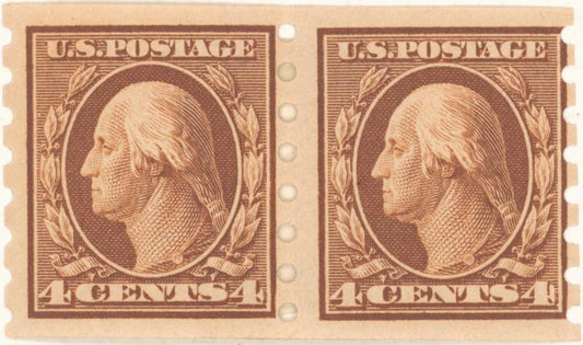 4c orange brown Washington pair
