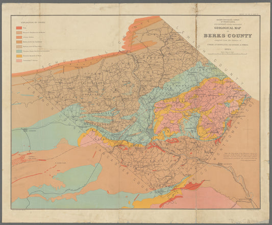 Geological map of Berks County