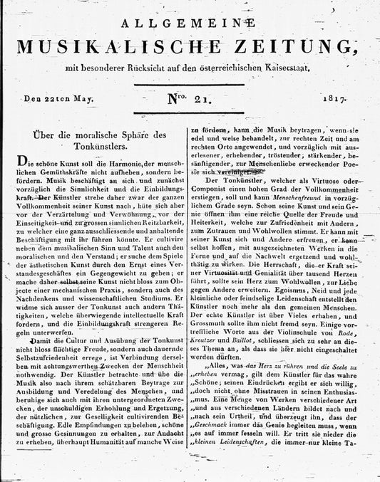 Allgemeine Musikalische Zeitung
