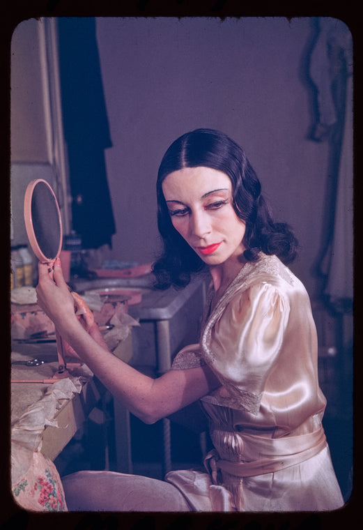 Alicia Markova in her dressing room