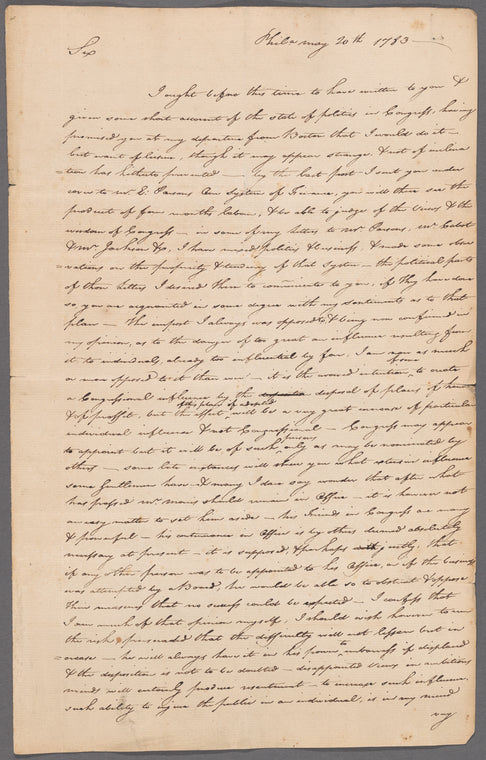 Letter from Stephen Higginson