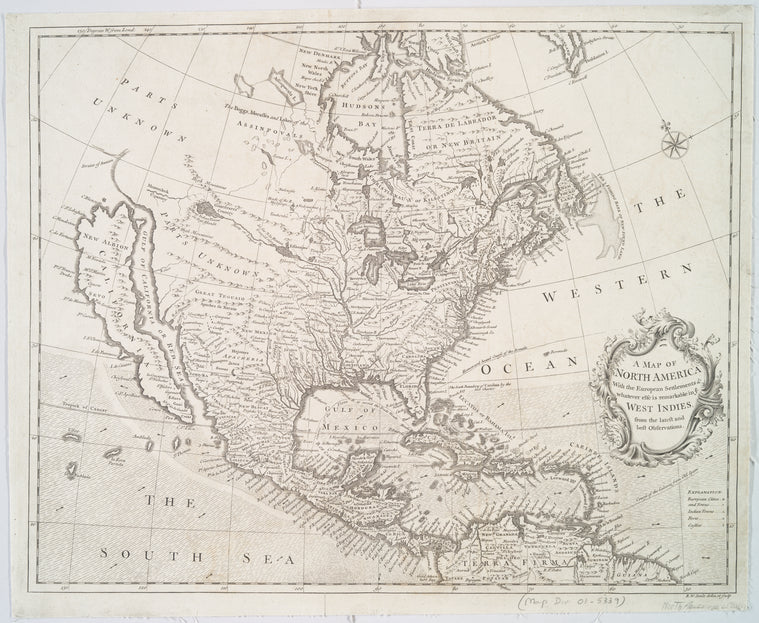 A map of North America with the European settlements & whatever else is remarkable in ye West Indies from the latest and best observations