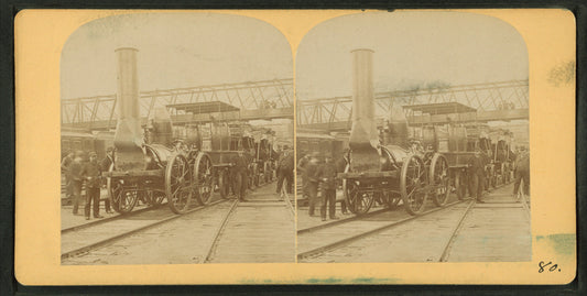 Railroad steam locomotive.