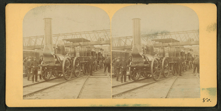 Railroad steam locomotive.
