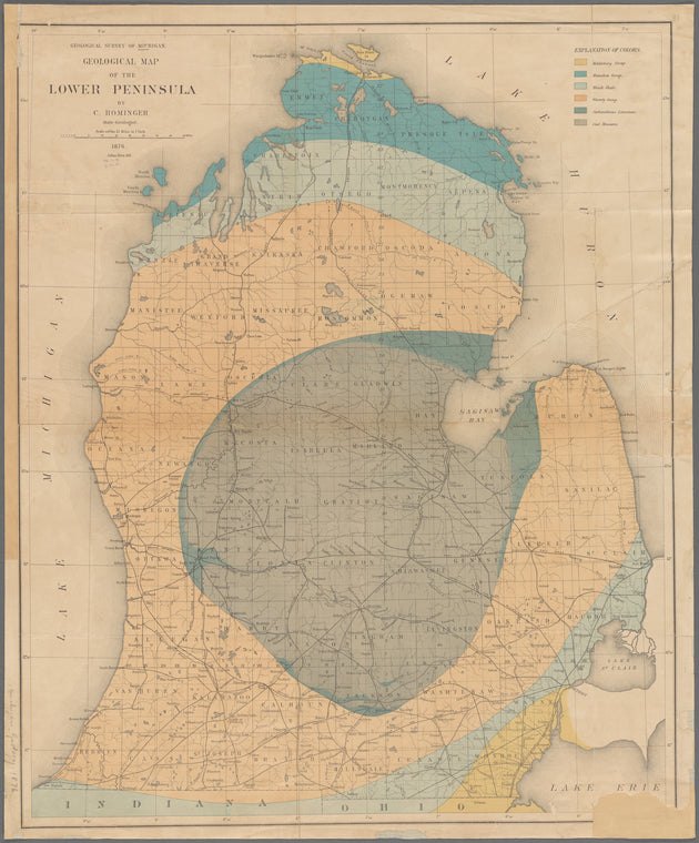 Geological map of the Lower Peninsula