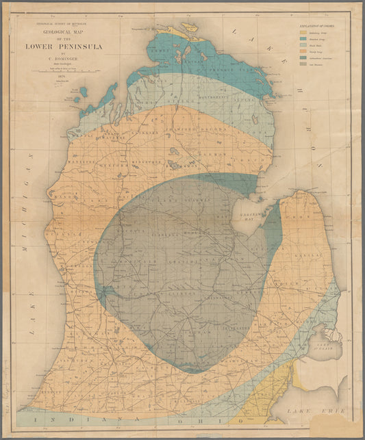 Geological map of the Lower Peninsula