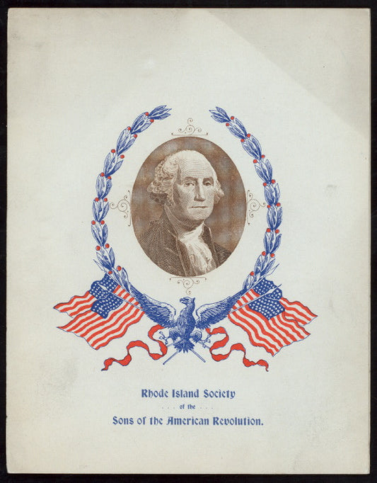 ANNUAL DINNER [held by] RHODE ISLAND SOCIETY OF THE SONS OF THE AMERICAN REVOLUTIO [at] "NARRAGANSETT HOTEL, PROVIDENCE, RI" (HOTEL;)