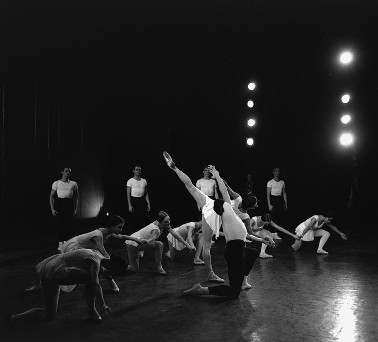New York City Ballet production of "Monumentum pro Gesualdo" with Diana Adams and Conrad Ludlow, choreography by George Balanchine (New York)
