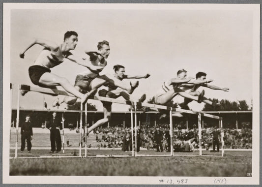 The Hitler Youth held their Summer War Games in the great stadium in Breslau. They showed that sports, as a permanent part of German life, go on despite the war
