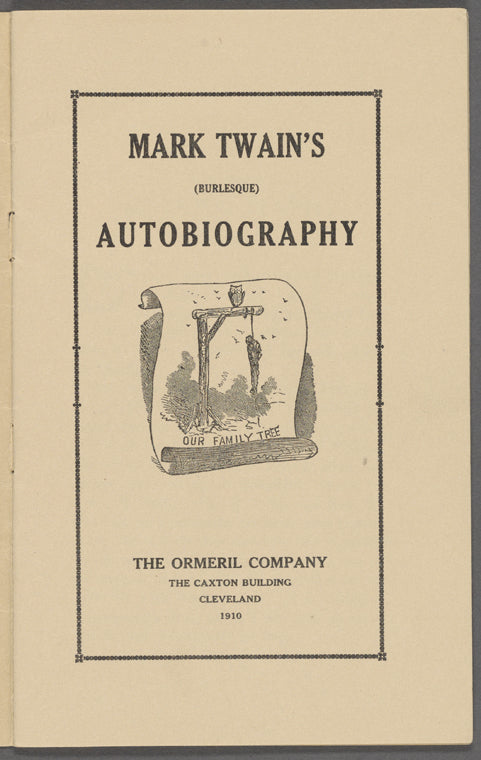 Autobiography of the "Twain" family. Holograph MS, [1871]