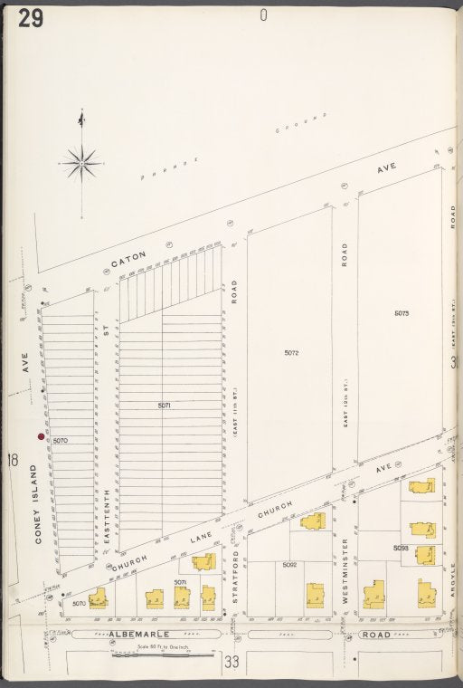 Brooklyn V. 10, Plate No. 29 [Map bounded by Caton Ave., Argyle Rd., Albemarle Rd., Coney Island Ave.]