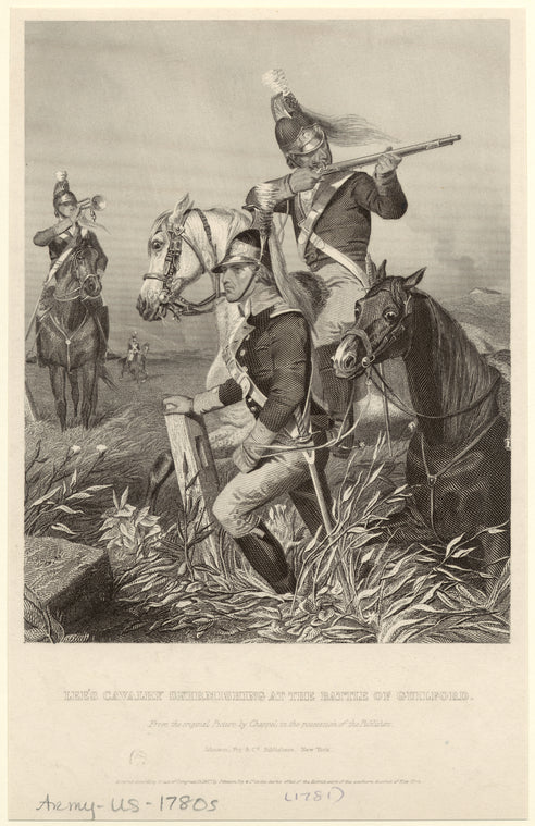 Lee's cavalry skirmishing at the Battle of Guilford