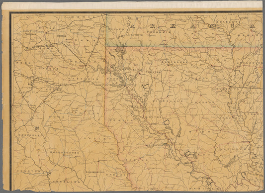 Post route map of the state of Louisiana : with adjacent parts of Mississippi, Arkansas and Texas