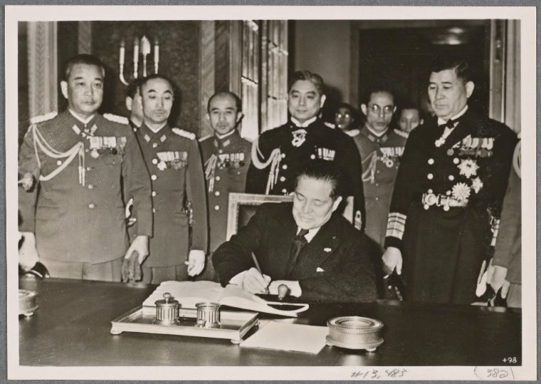 Also among the well wishers who entered their names in the birthday register in the new Reich Chancellery in Berlin was the Japanese ambassador General Oshima, along with senior Japanese officers.