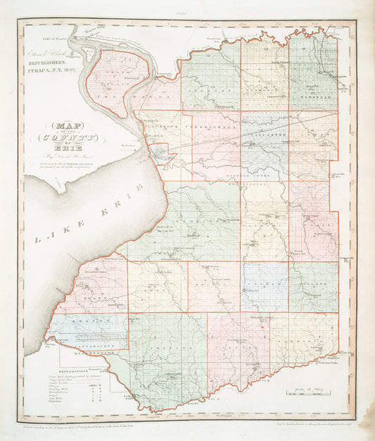 Map of the county of Erie