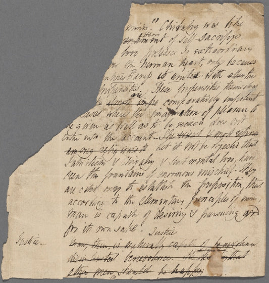 Holograph essay (fragments), "Speculations on Morals"