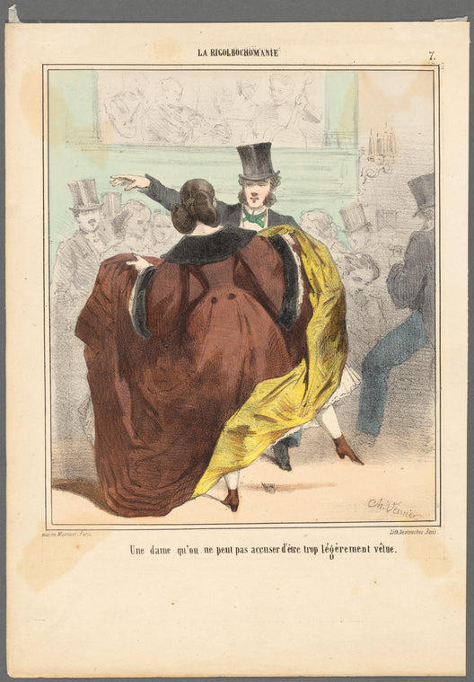 7. Une dame qu'on ne peut pas accuser d'être trop légèrement vêtue