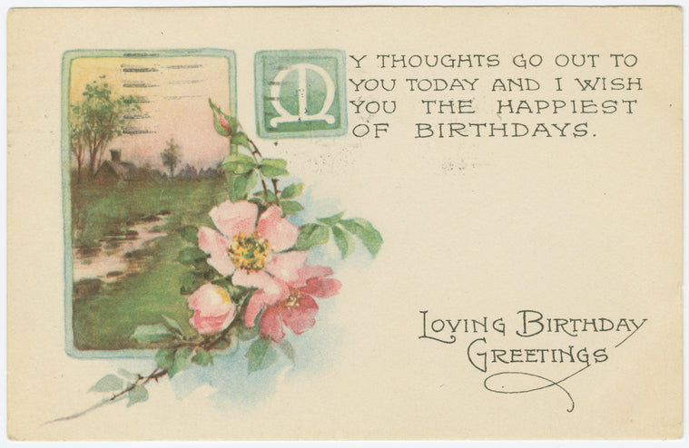 Loving birthday greetings.