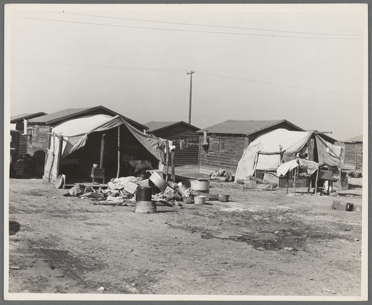 Company housing for cotton workers near Corcoran, California
