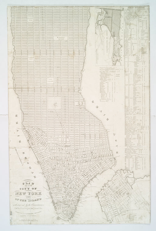 Plan of the city of New York and of the island : as laid out by the commissioners, altered and arranged to the present time