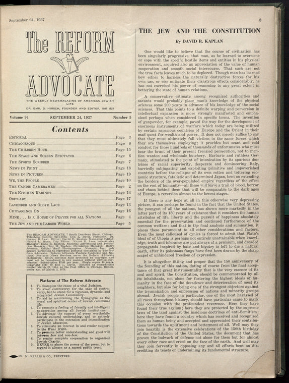 The Reform advocate