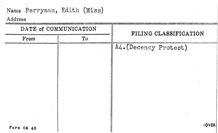 Perryman, Edith (Miss)