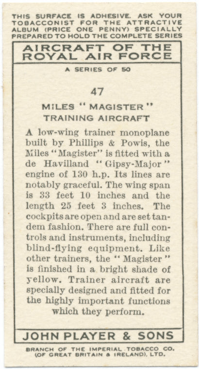 Miles 'Magister' training aircraft.